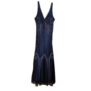 Marina Beaded Blue Formal Dress